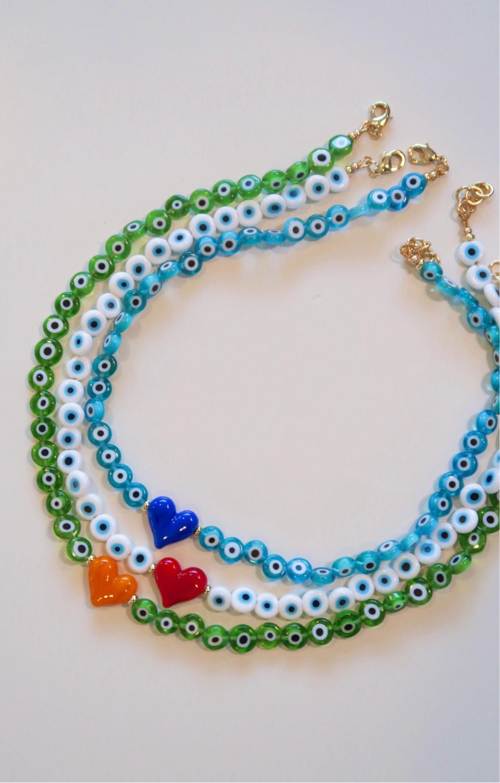 White Evil Eye Necklace