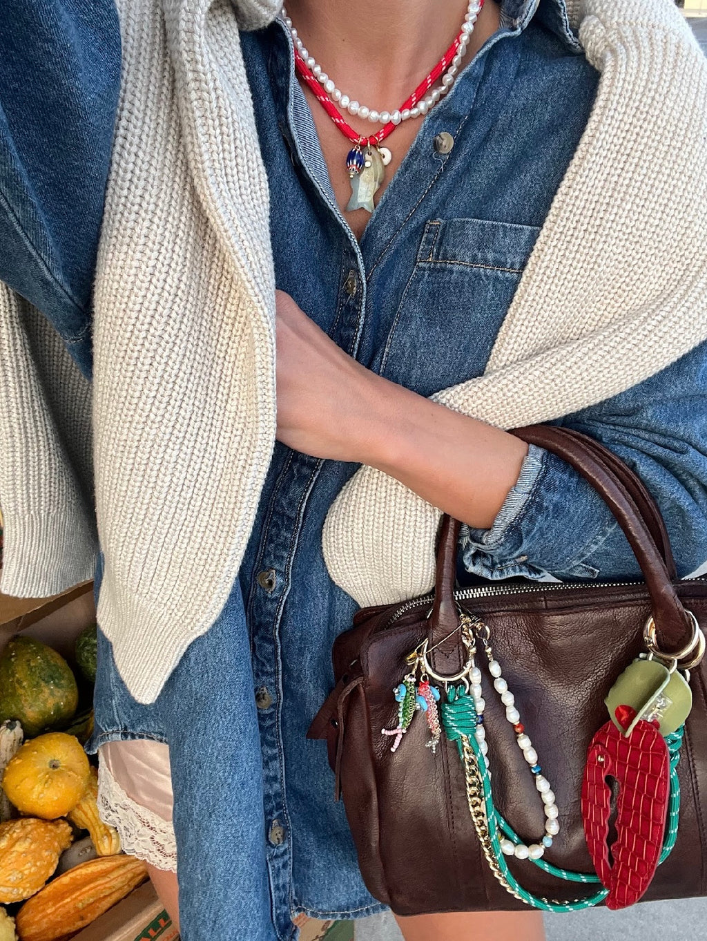 Red Paracord Fishy Necklace