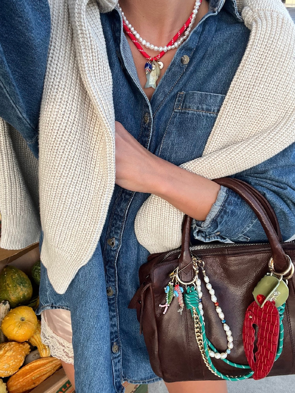 Red Paracord Fishy Necklace