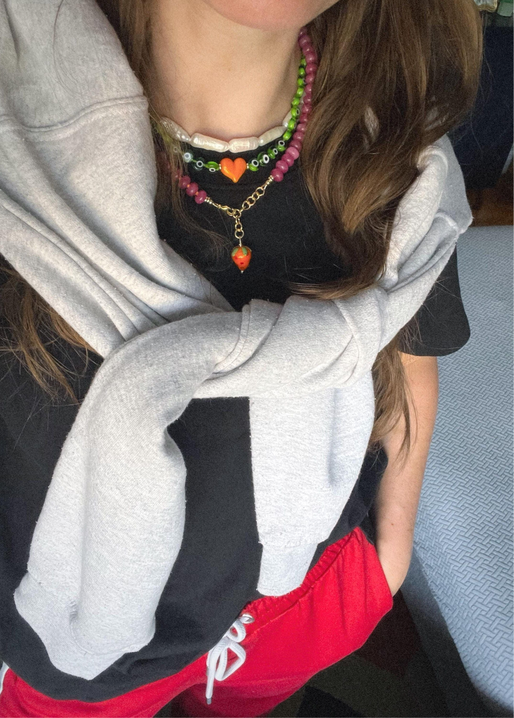 Pink Strawberry Necklace