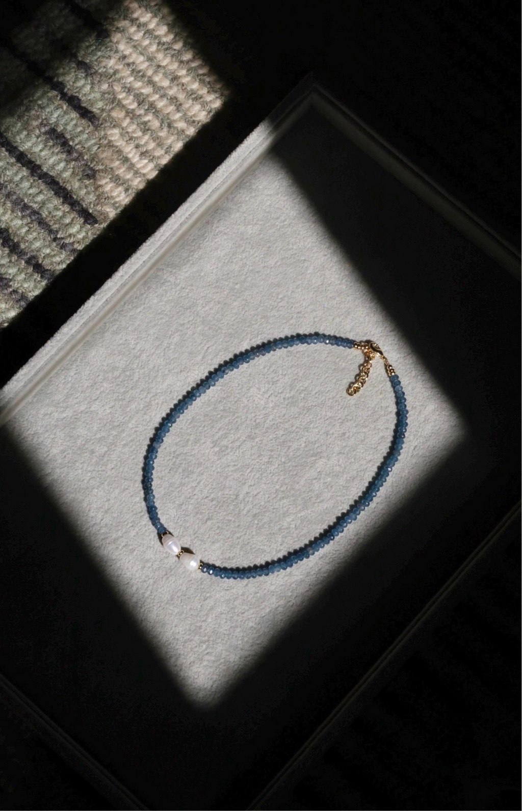 Blue Sapphire Pearl Necklace