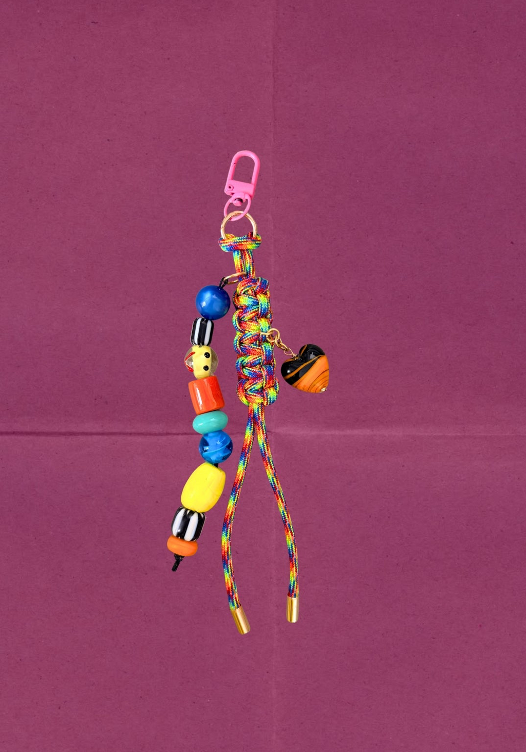 Little Face Braided Paracord Bag Charm