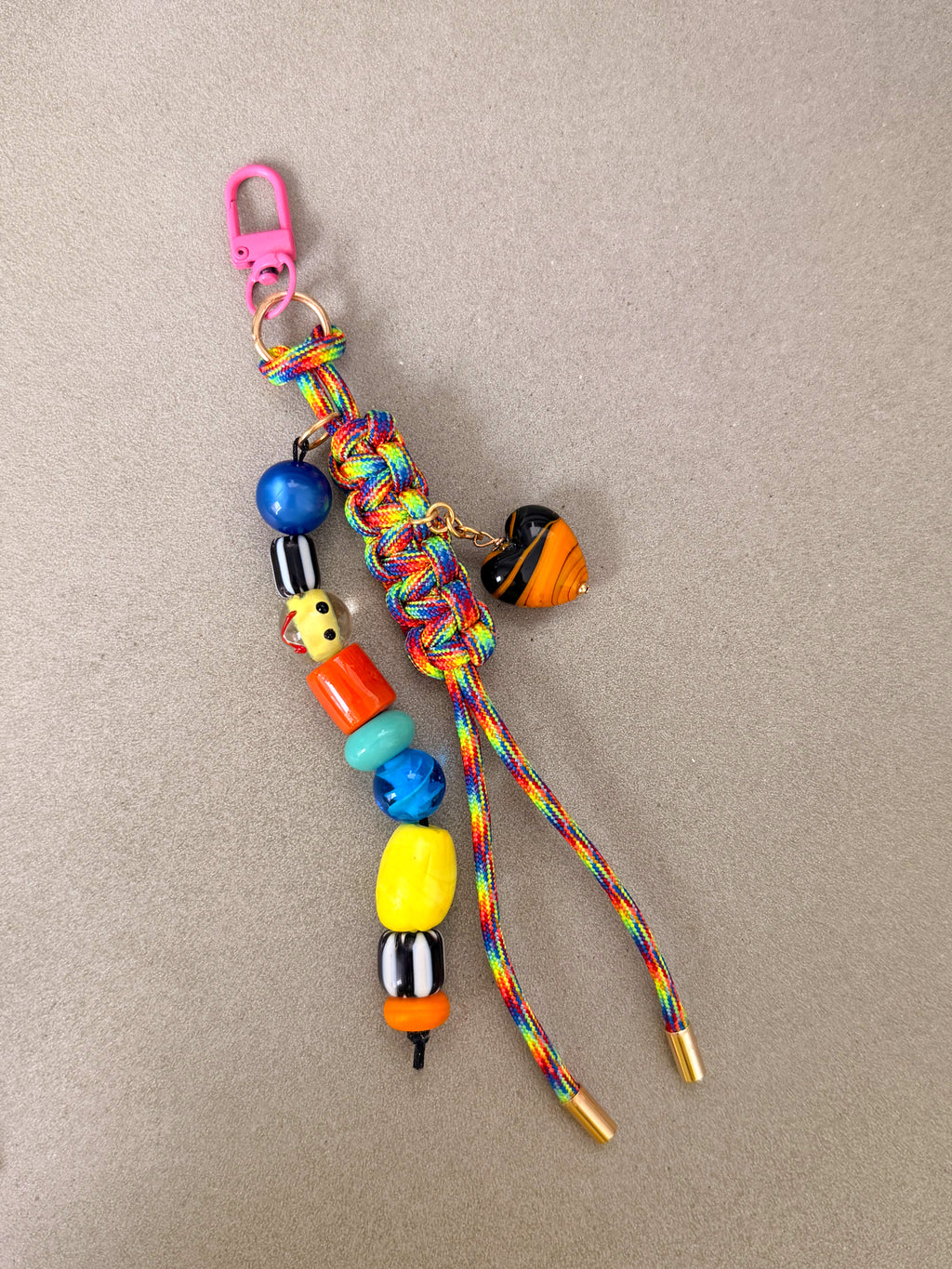 Little Face Braided Paracord Bag Charm