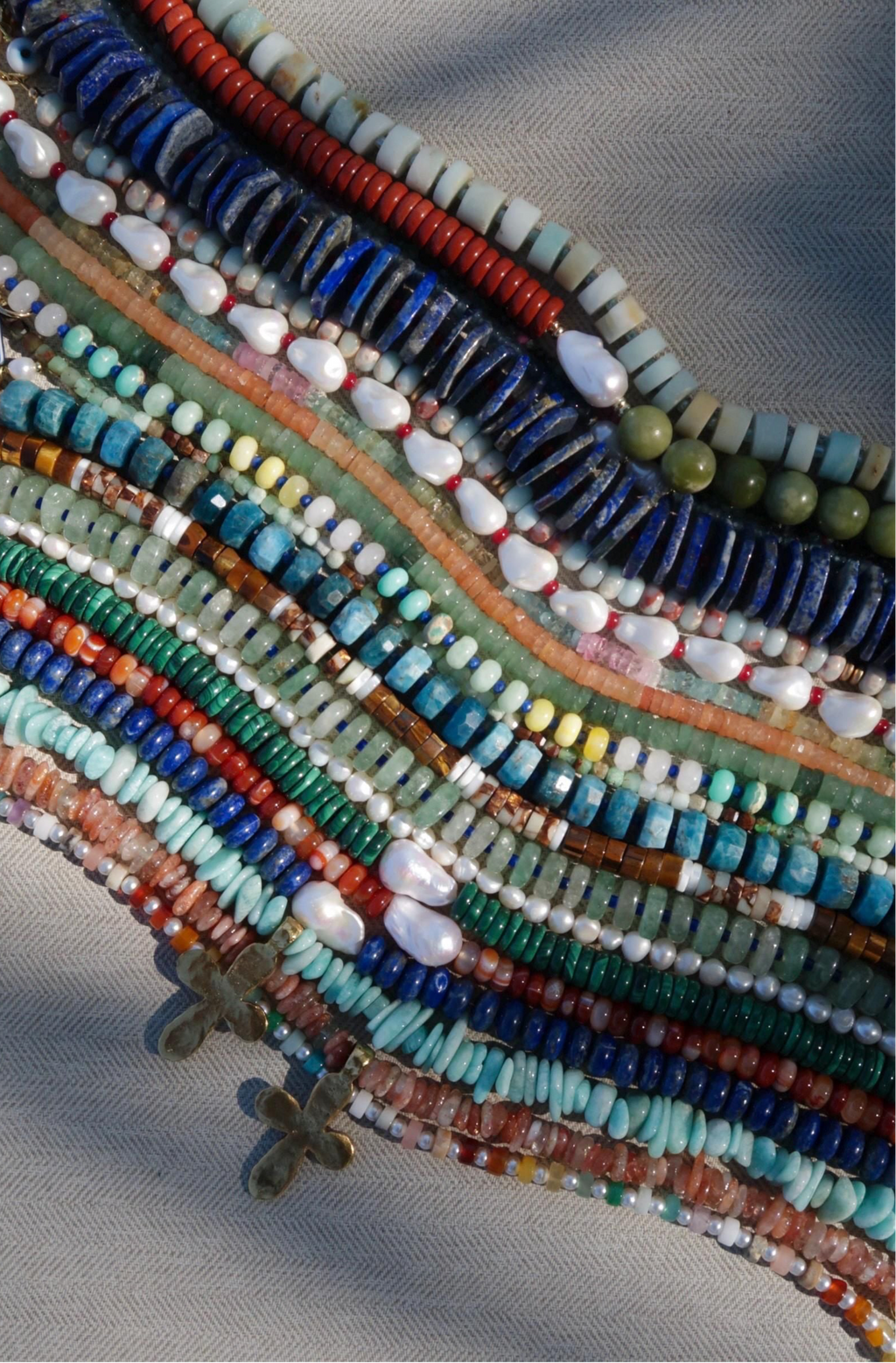 Peach Ombre Gemstone Necklace