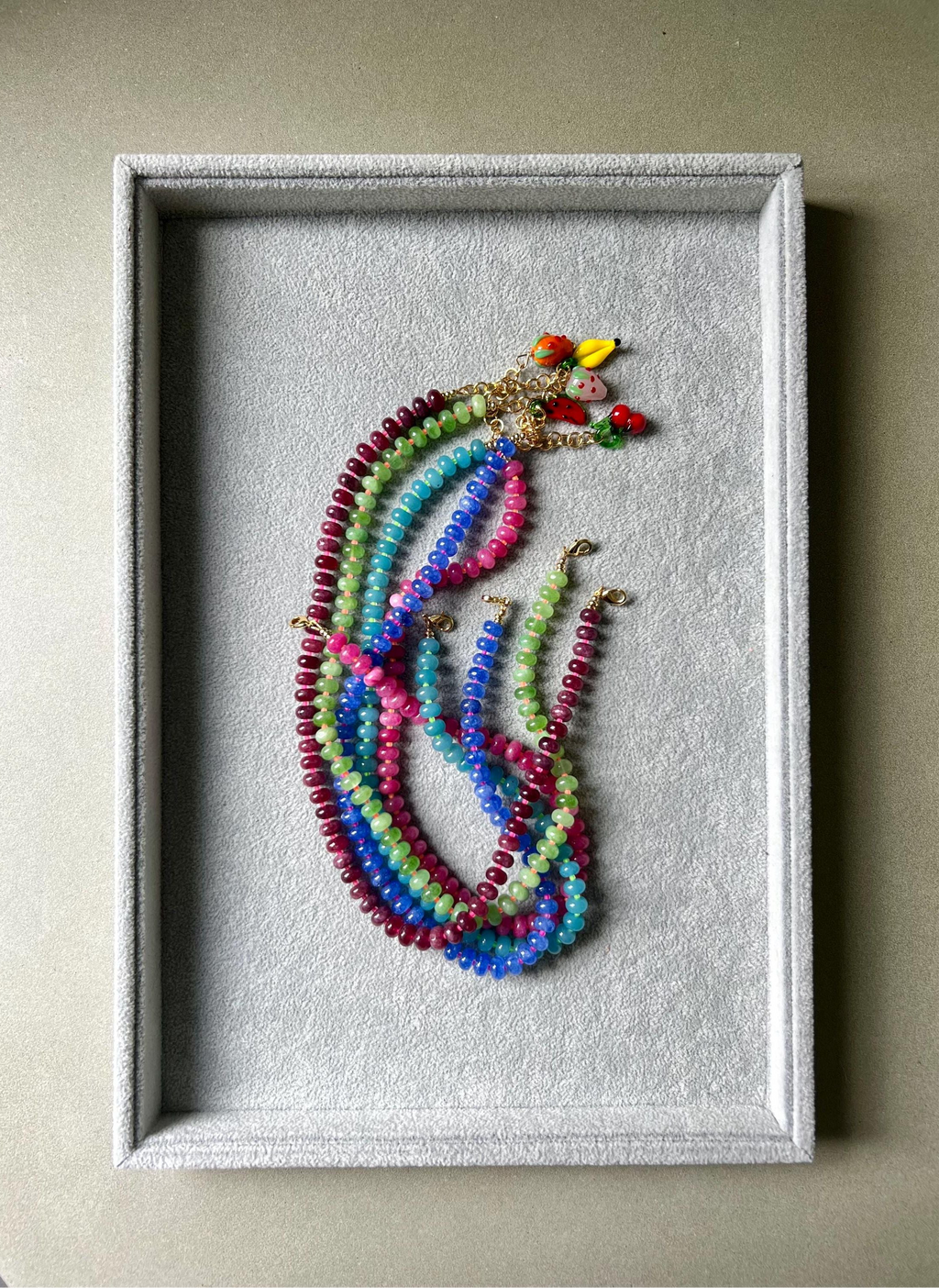 Pink Strawberry Necklace