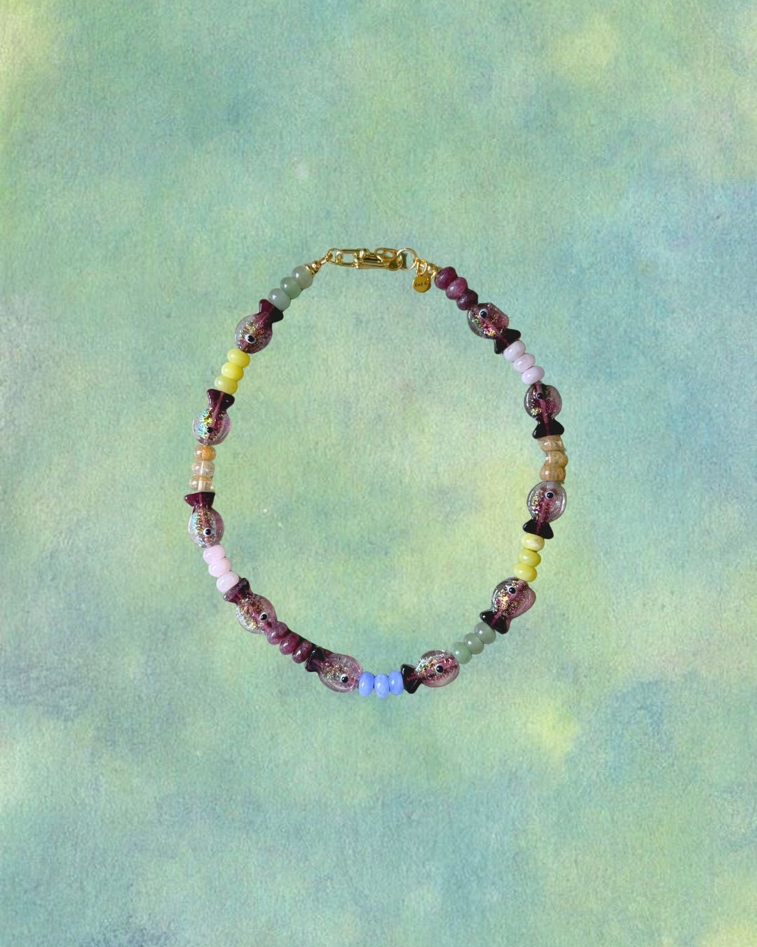 Purple Shimmer Fish Necklace