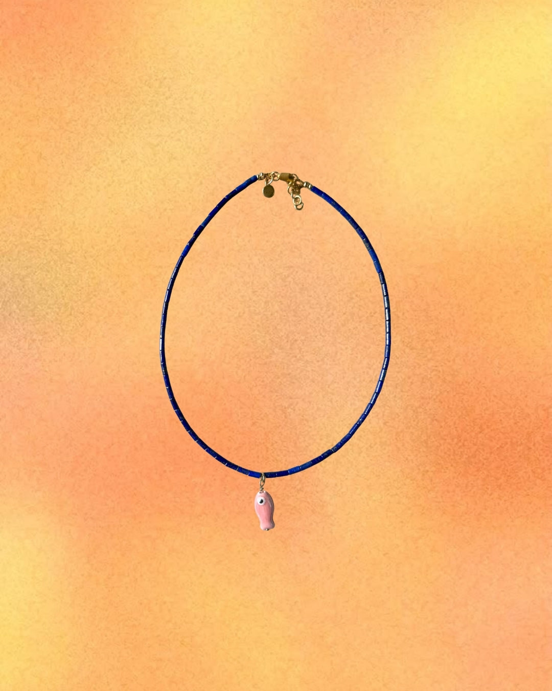 Navy & Pink Little Fish Necklace, 1 of 1