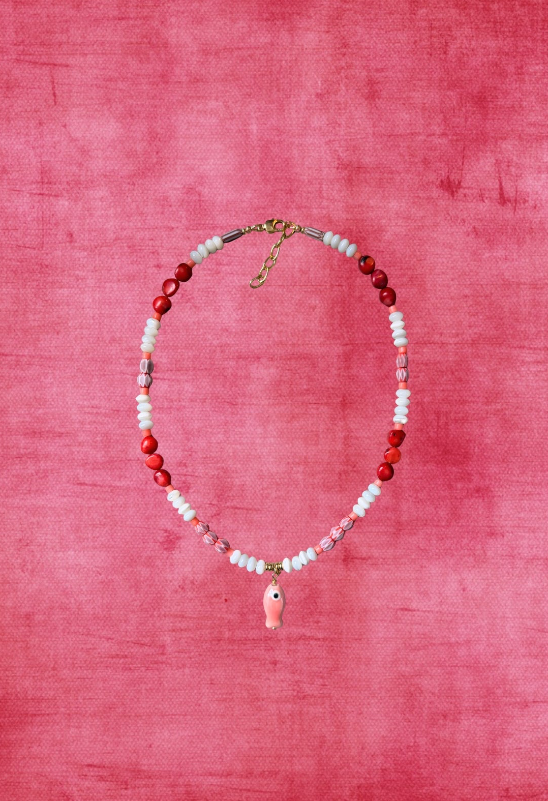 Little Pink Fish Necklace, 1 of 1