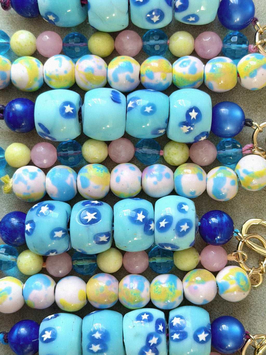 Cotton Candy Stars Bag Charm