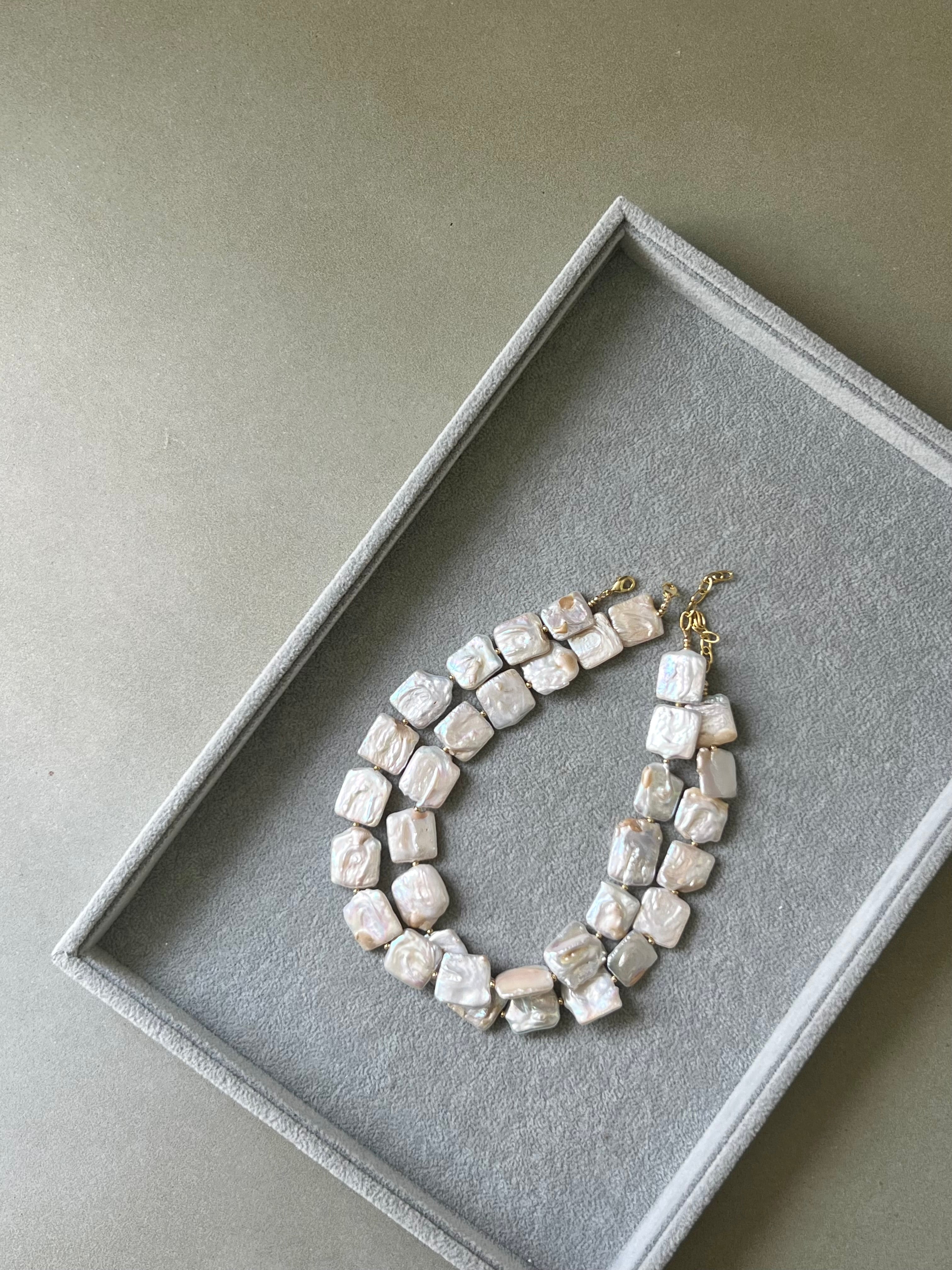 Square Pearl Necklace