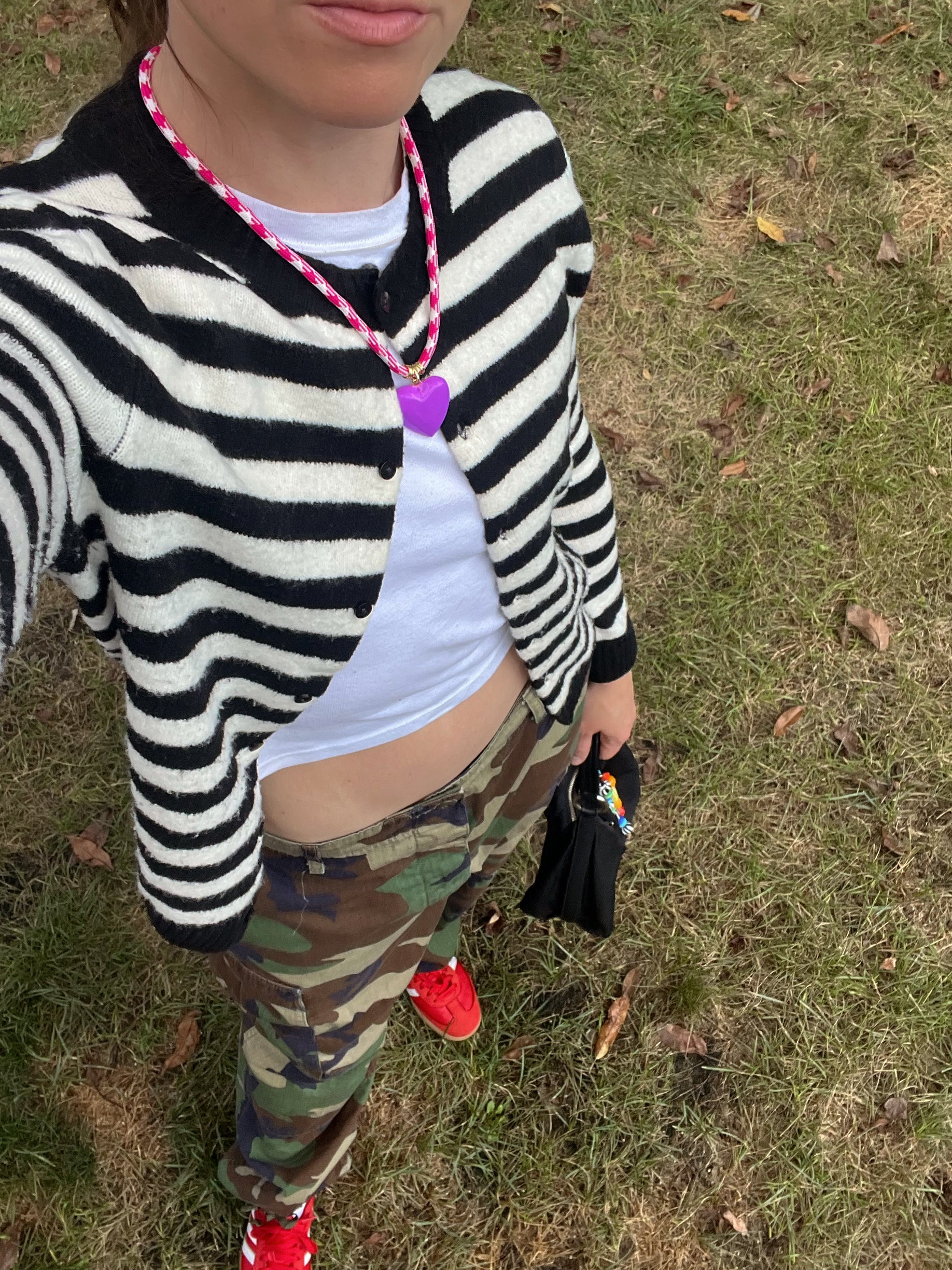 Purple Puffy Heart Necklace