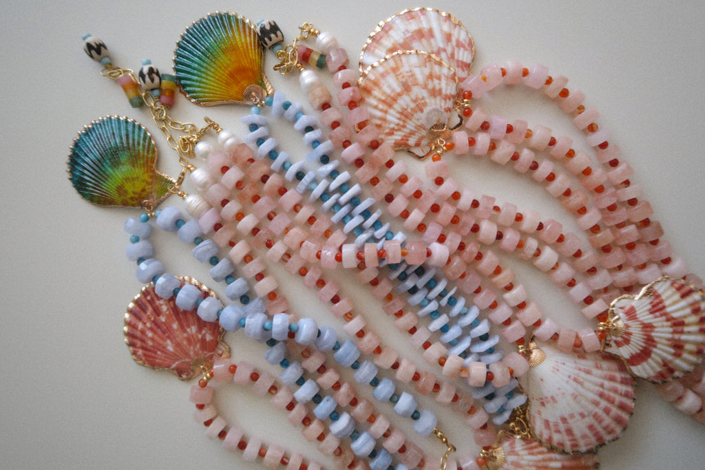 Cora Pink Shell Necklace