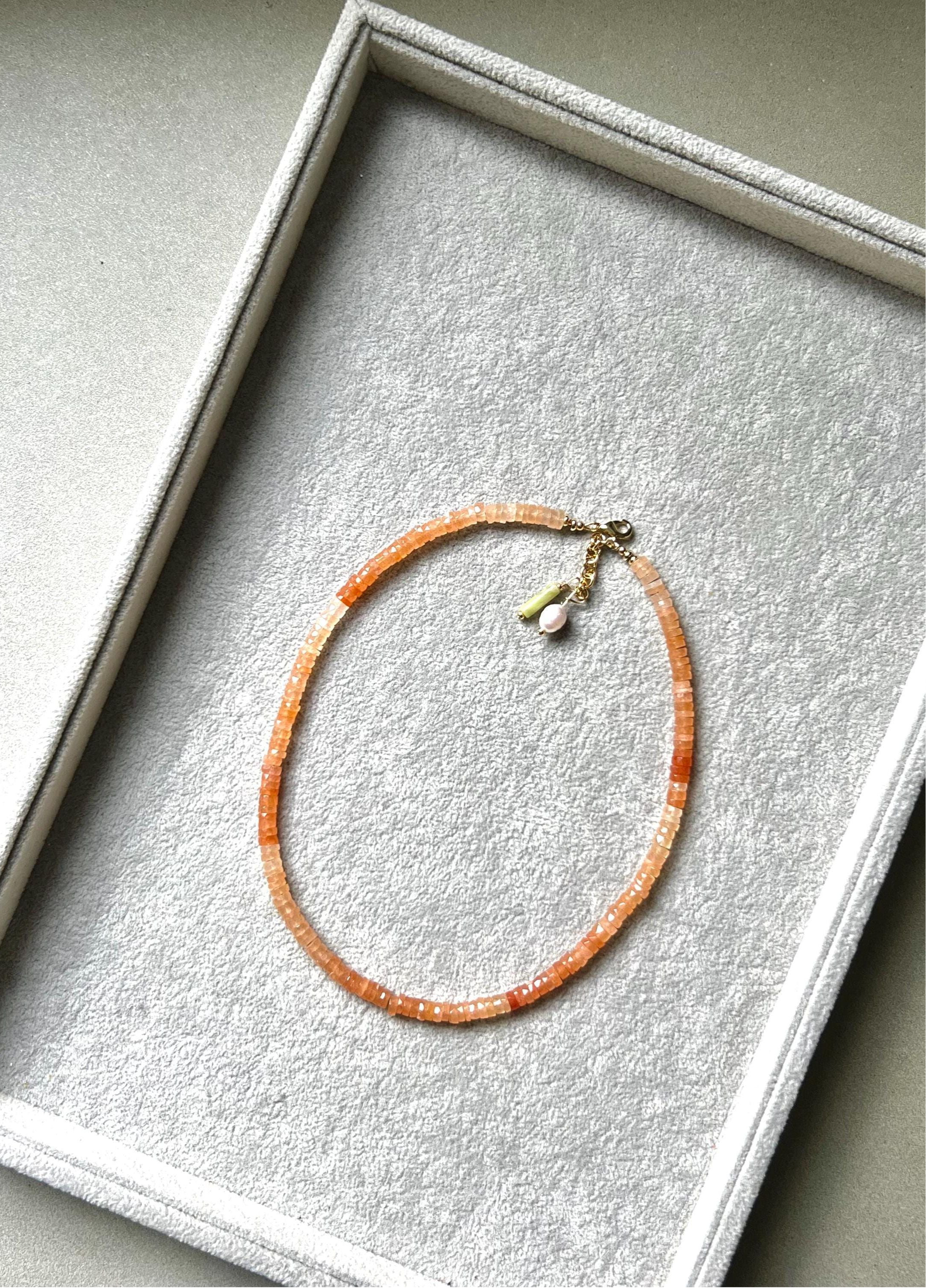 Peach Ombre Gemstone Necklace