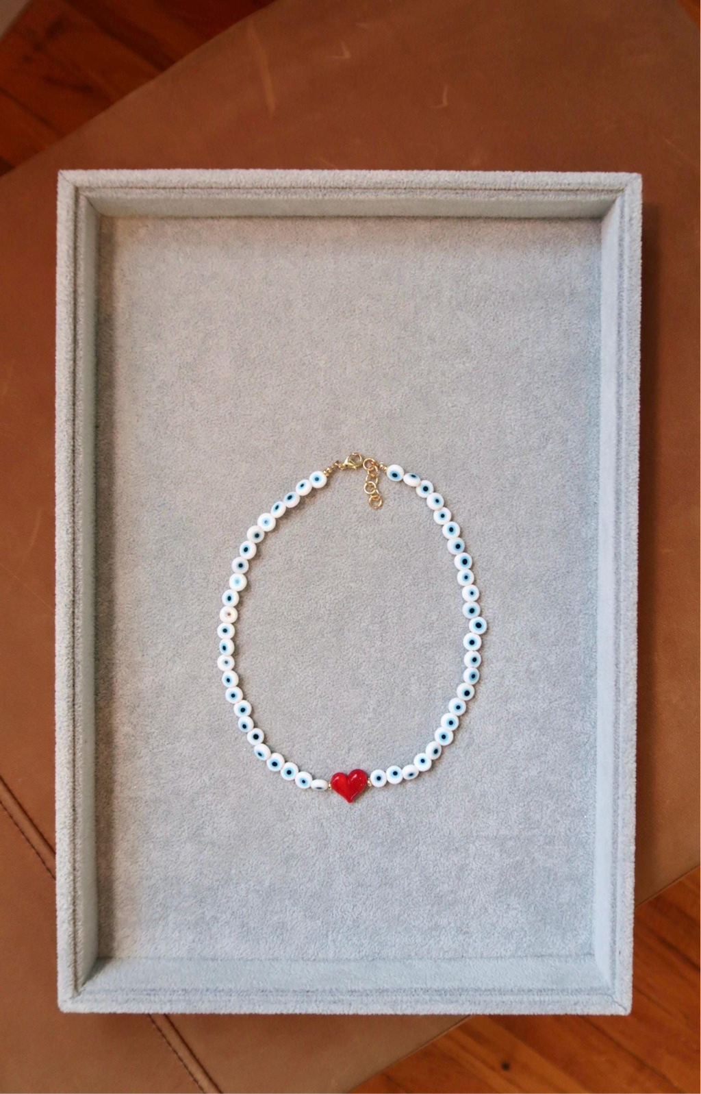 White Evil Eye Necklace