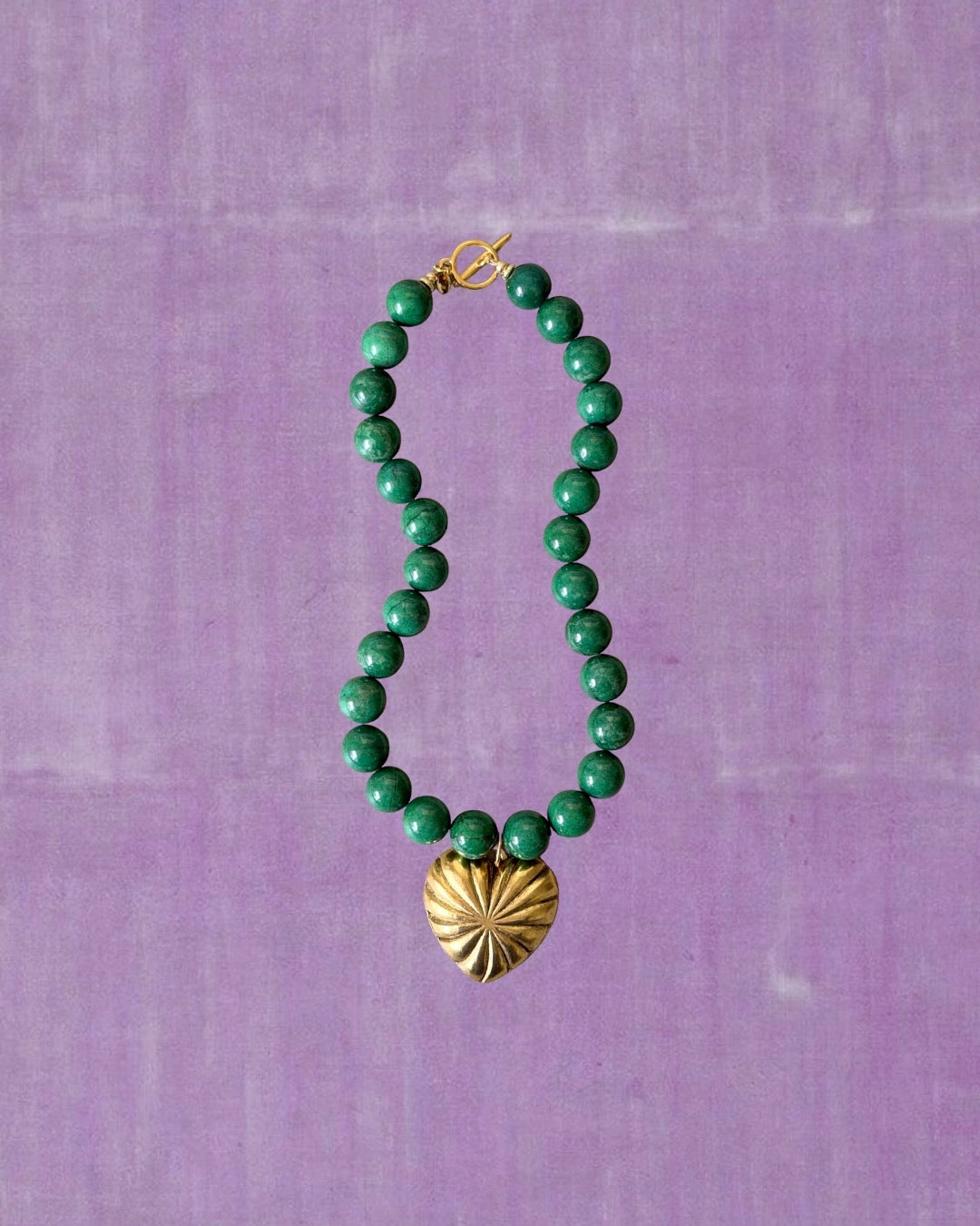 Engraved Green Heart Necklace, 1 of 1