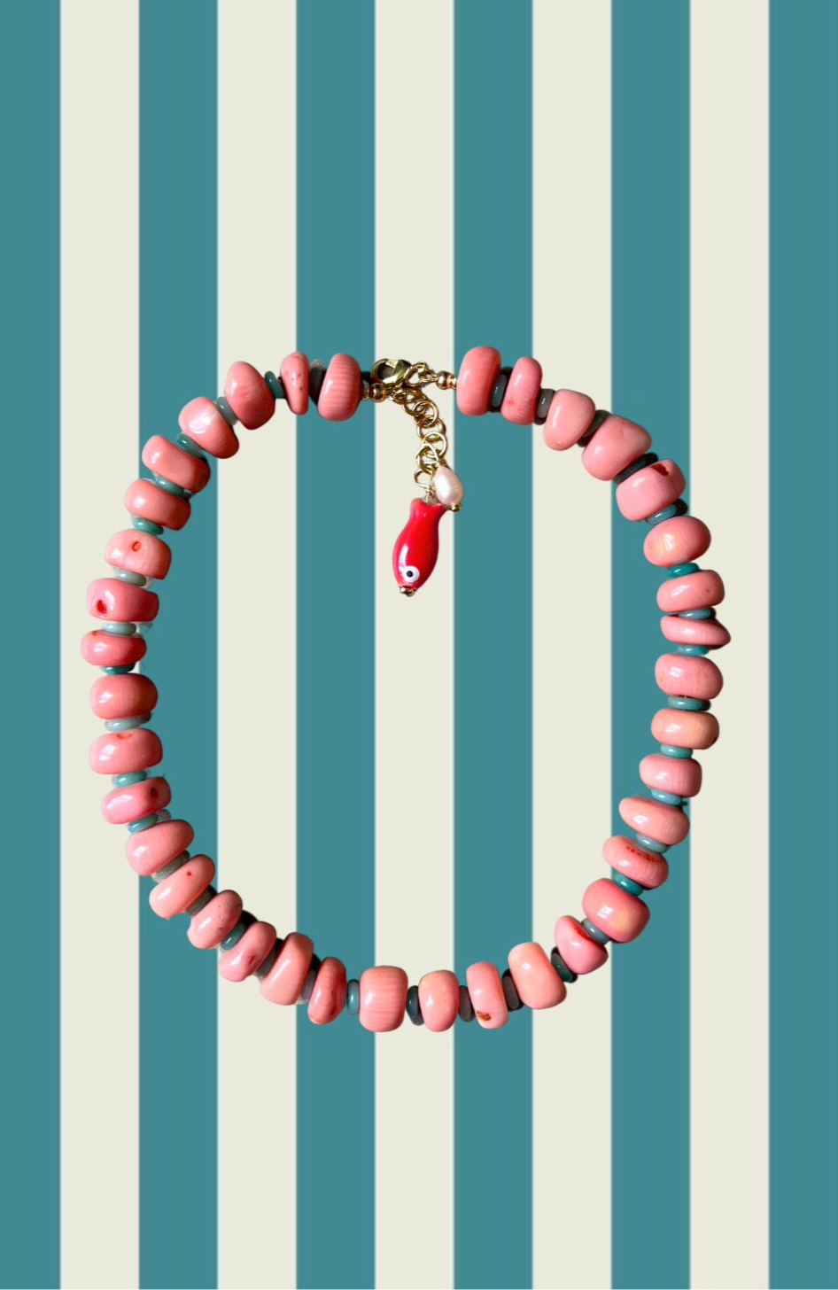 Pink Coral Chunky Necklace