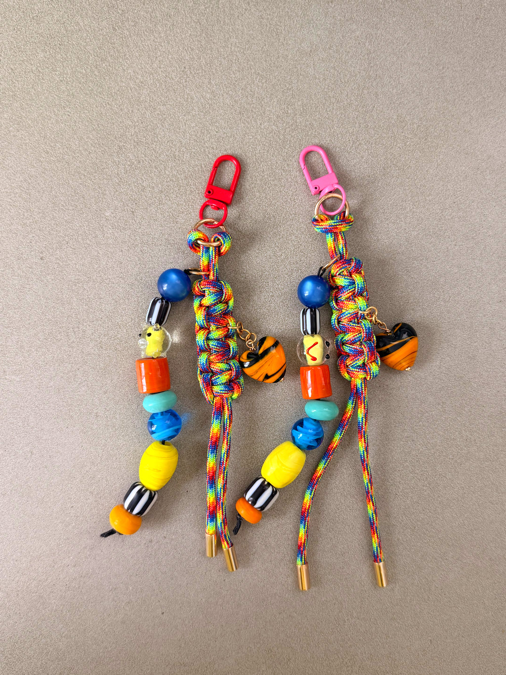 Little Face Braided Paracord Bag Charm