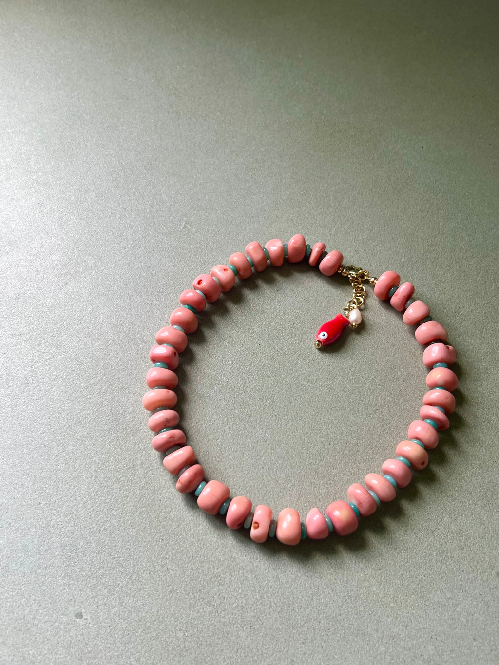 Pink Coral Chunky Necklace