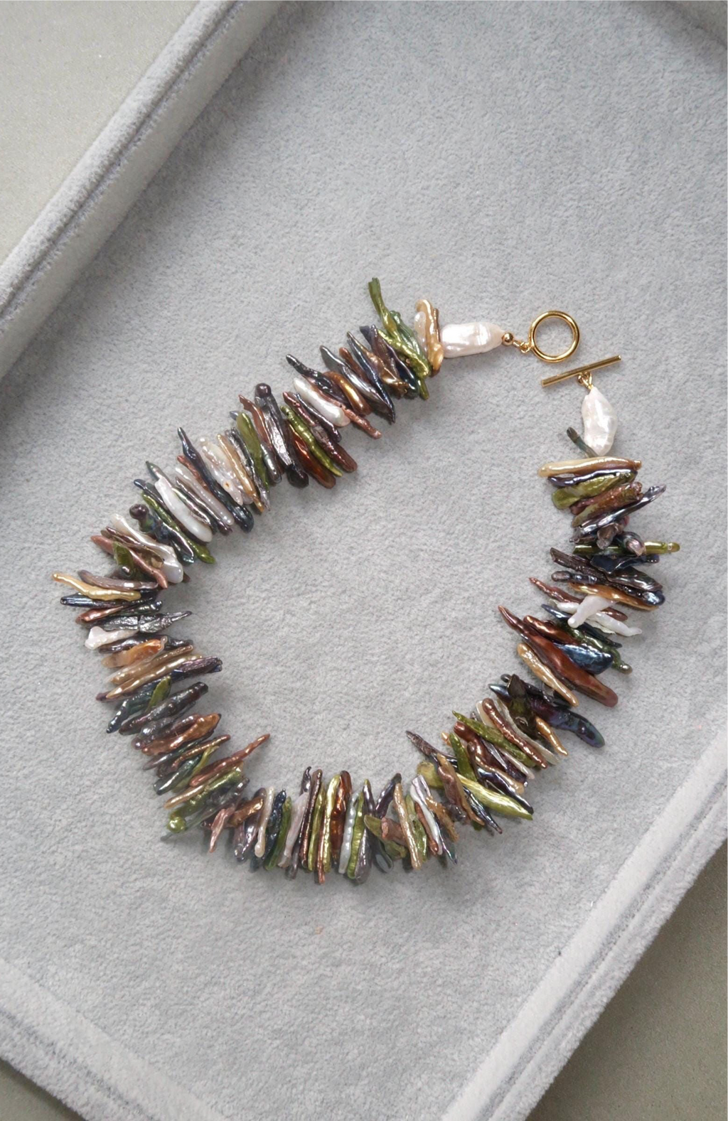 Cornflake Pearl Necklace