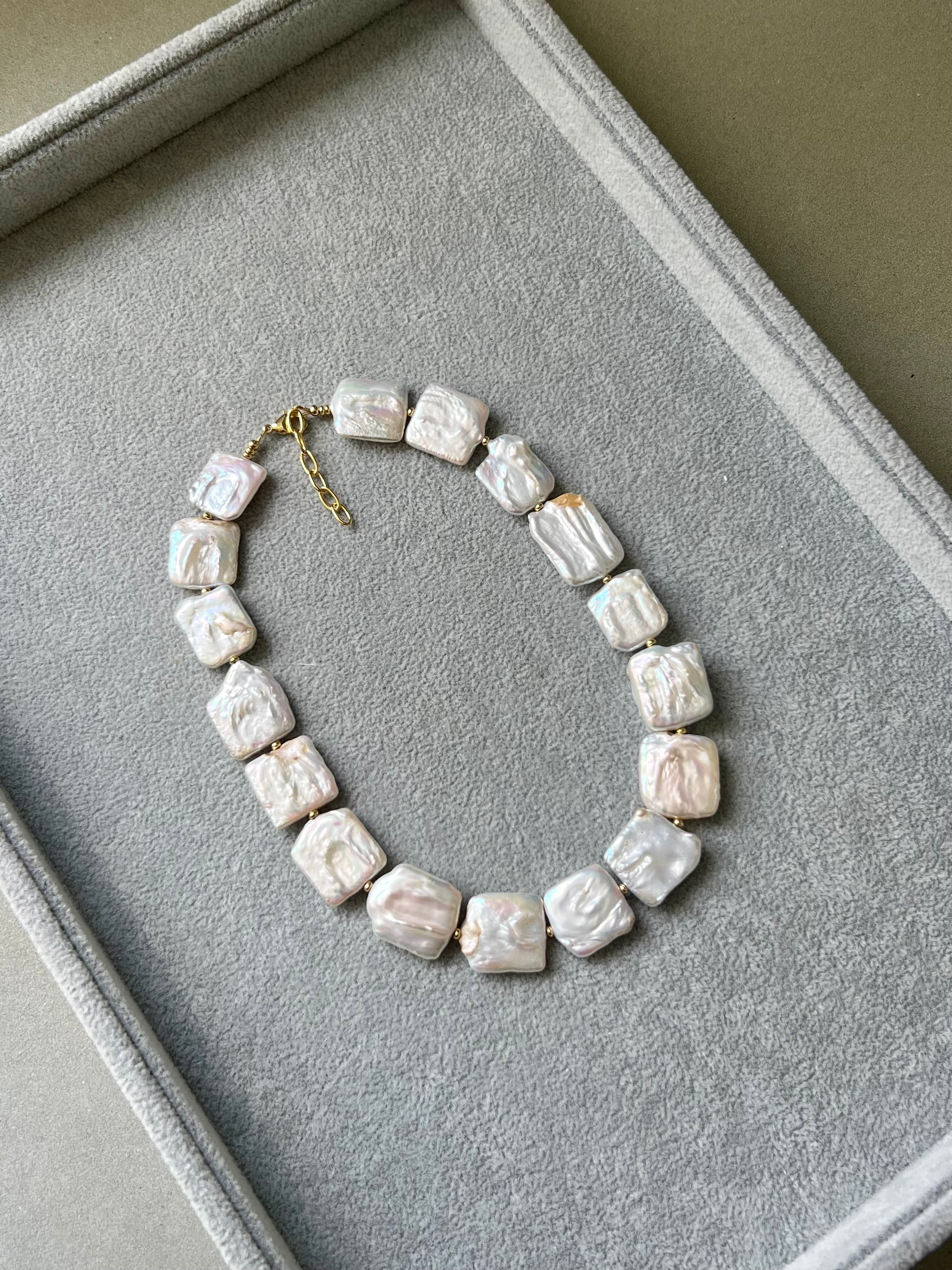 Square Pearl Necklace