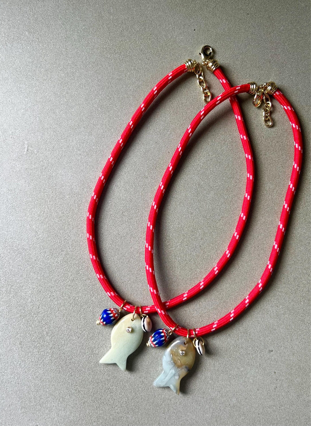 Red Paracord Fishy Necklace