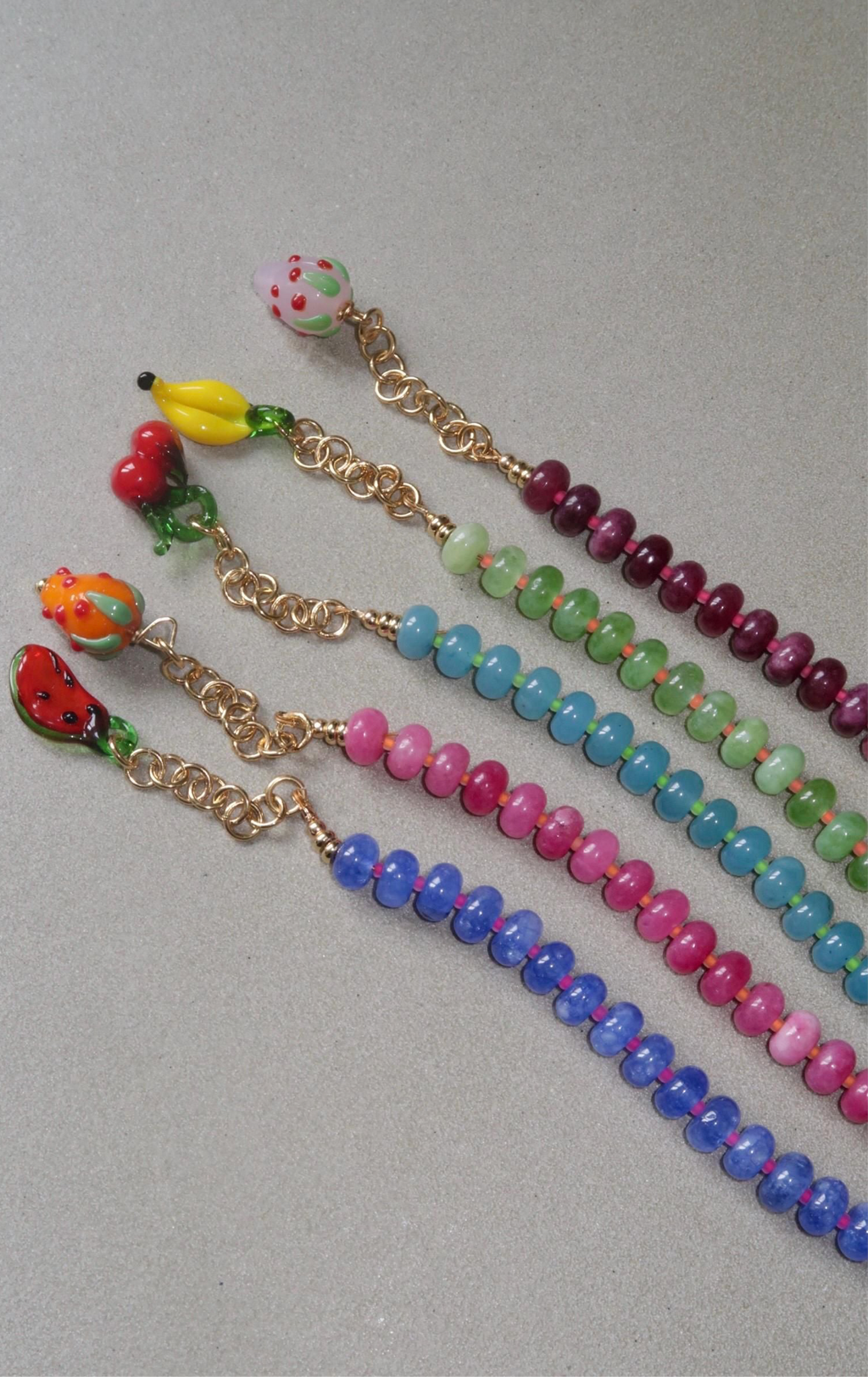 Pink Strawberry Necklace