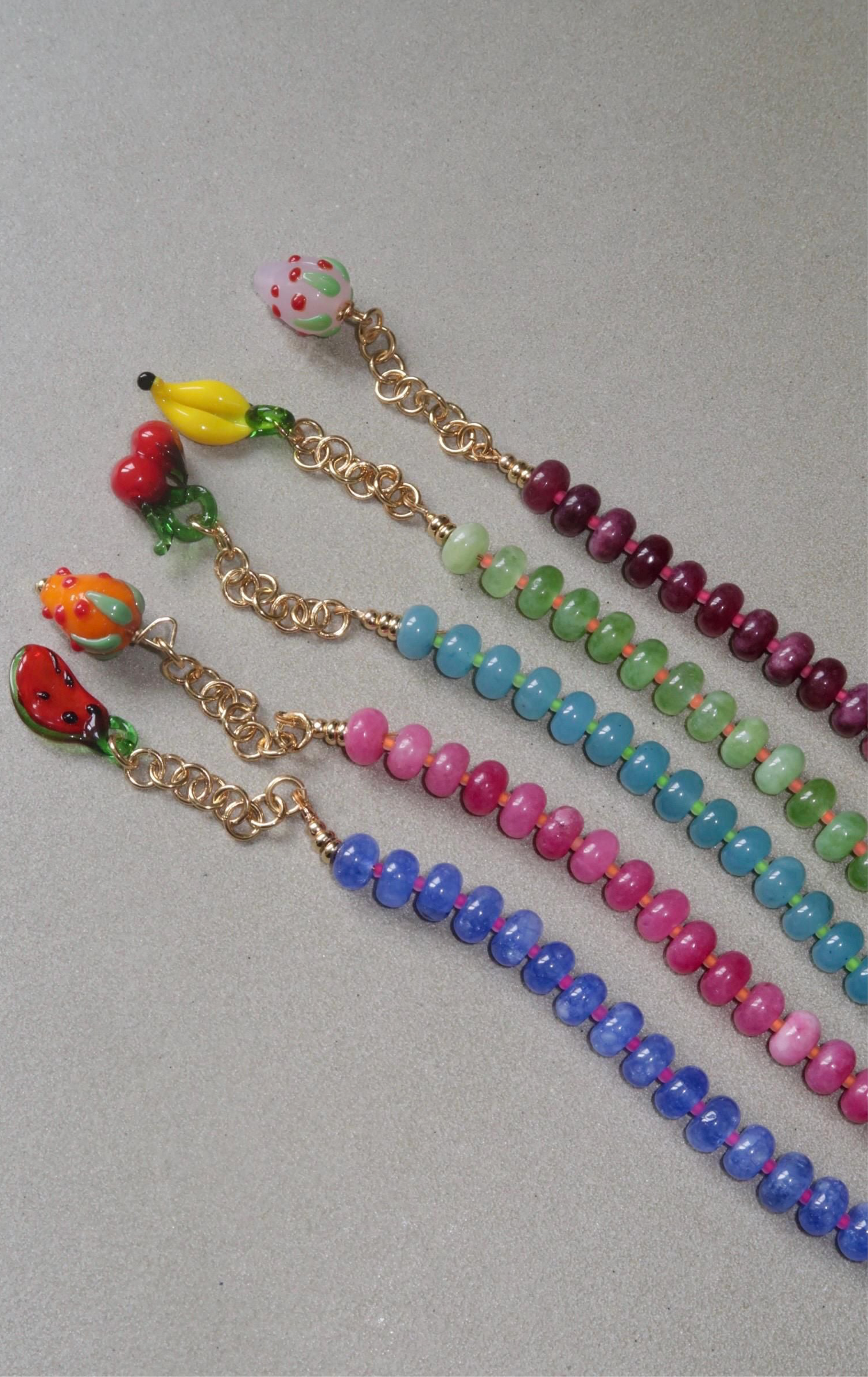 Pink Strawberry Necklace