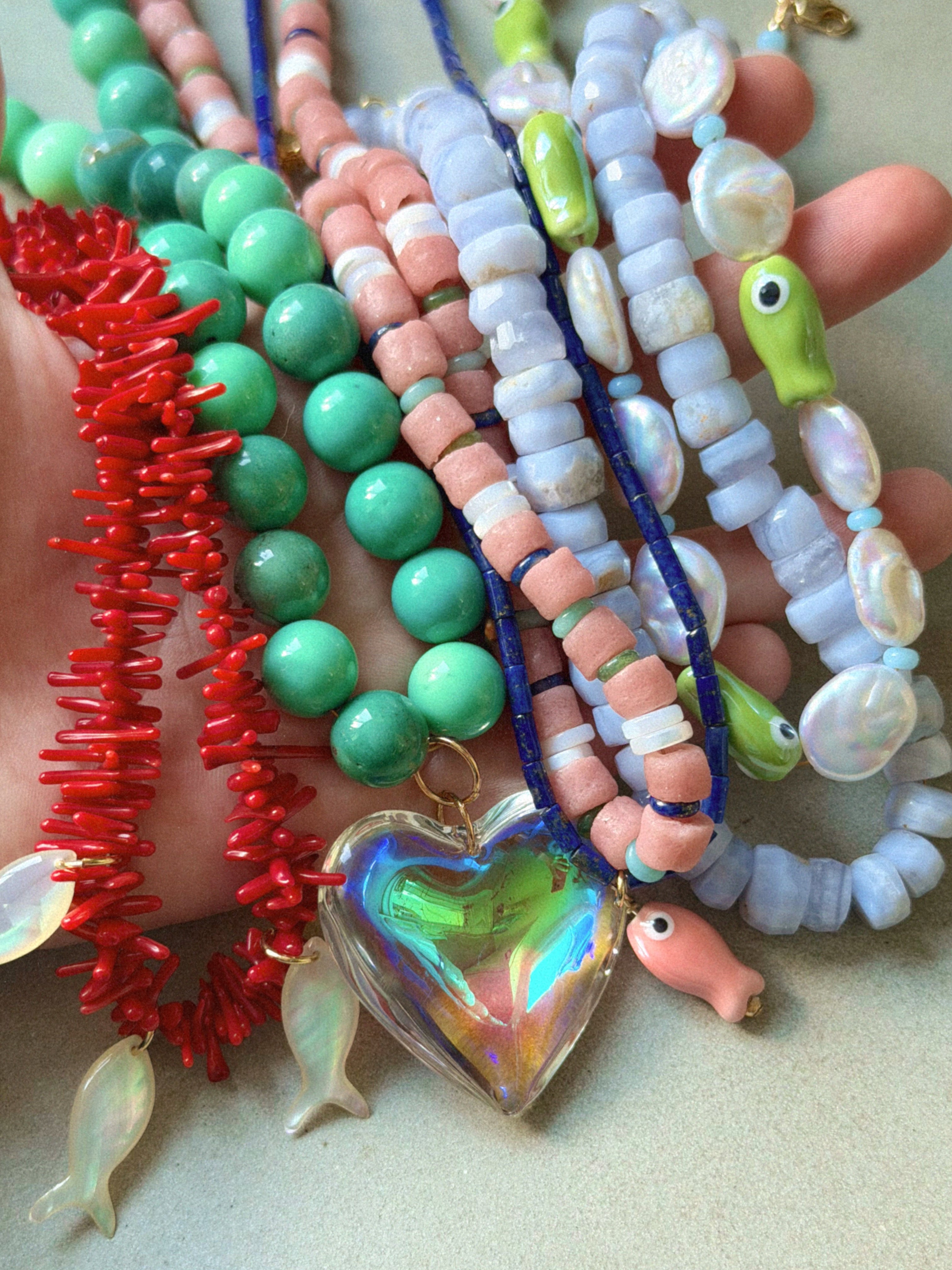 Red Coral Fish Necklace, 1 of 1