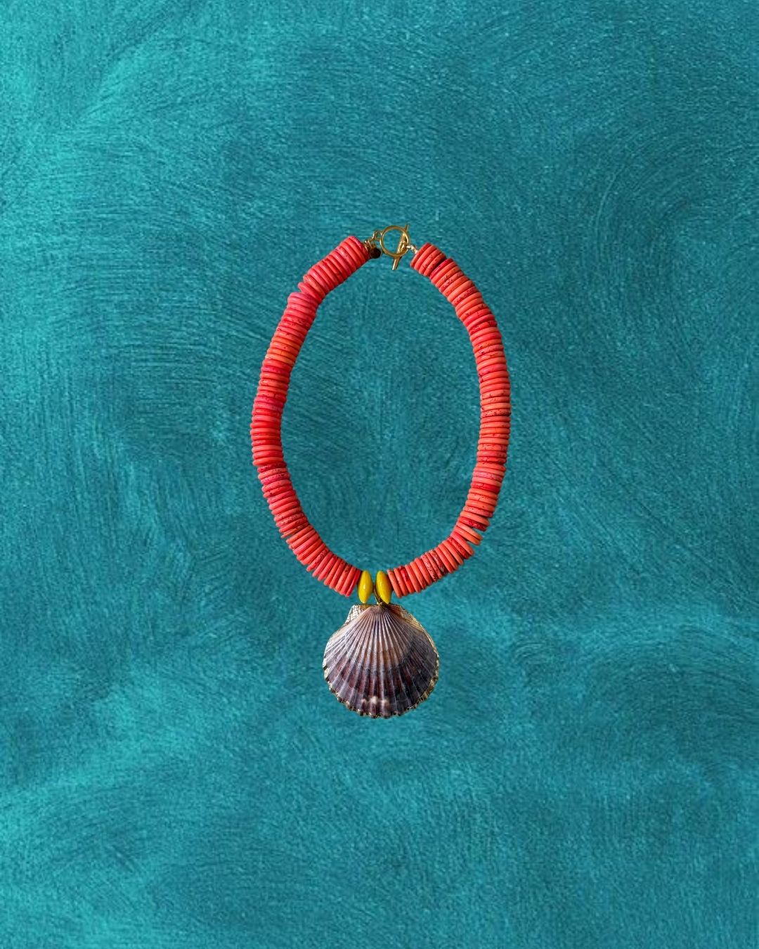 Chunky Coral Shell Necklace, 1 of 1