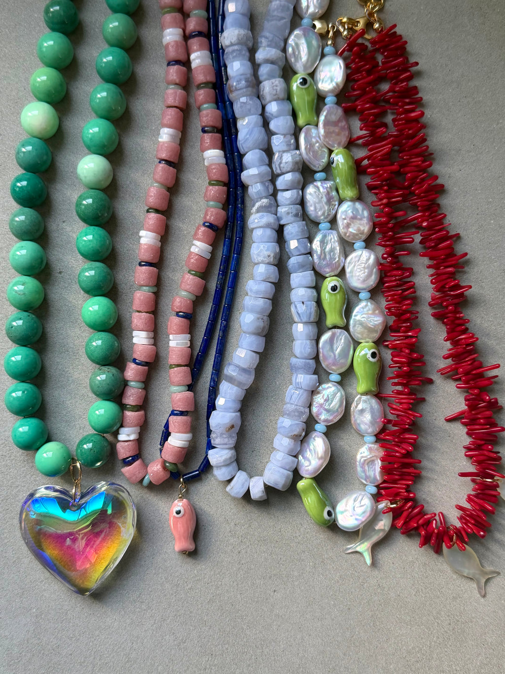 Green Go Fish Necklace, 1 of 1