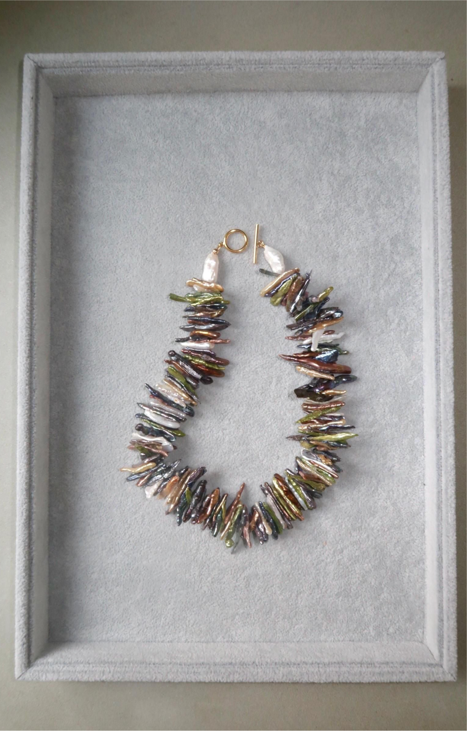 Cornflake Pearl Necklace