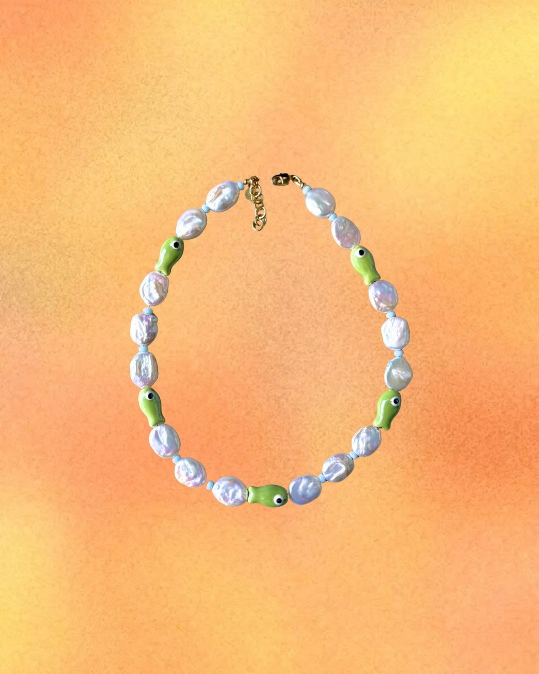 Green Go Fish Necklace, 1 of 1
