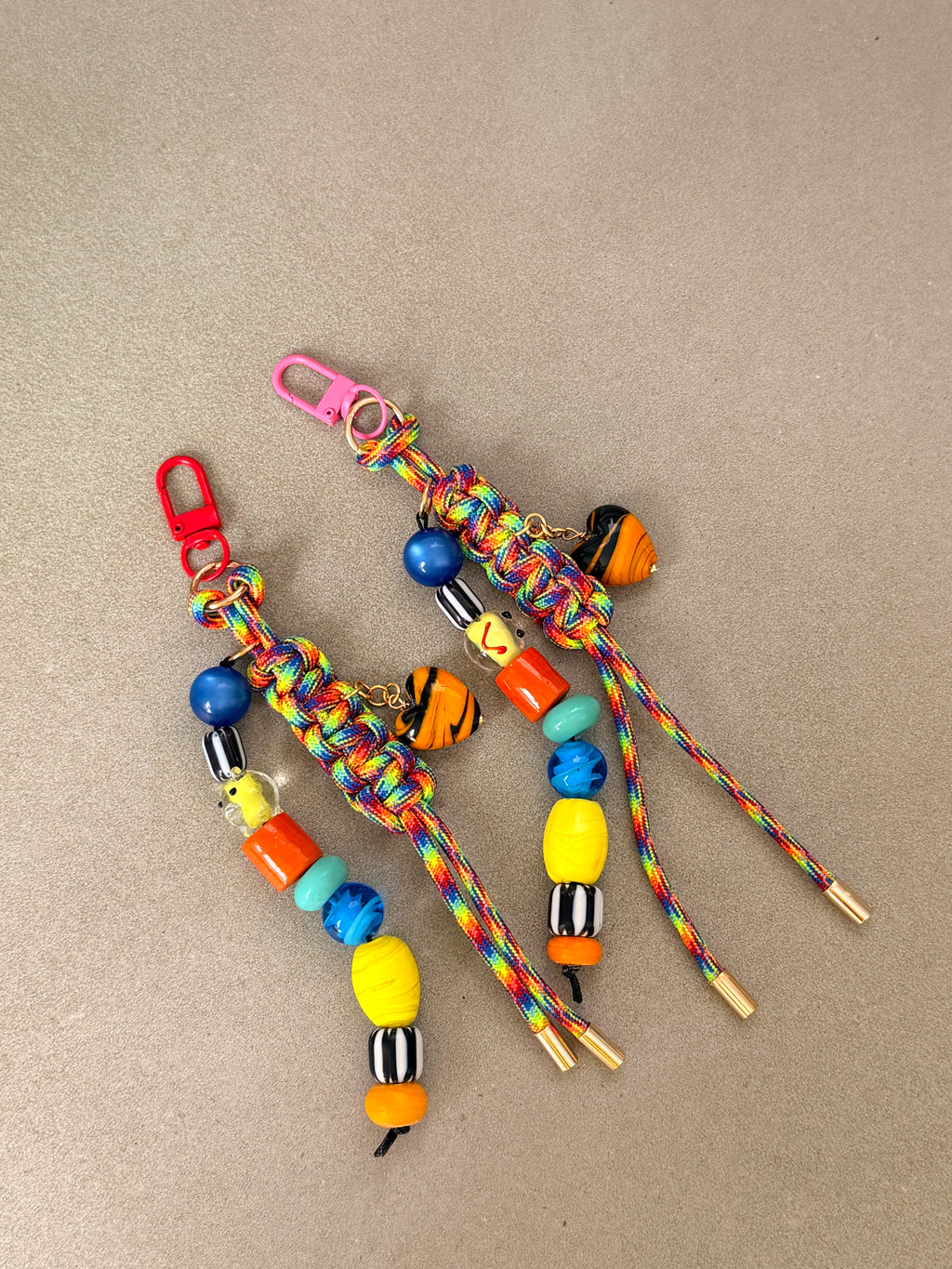 Little Face Braided Paracord Bag Charm