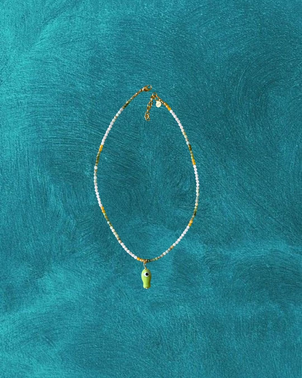 Green & Yellow Fishy Necklace, 1 of 1