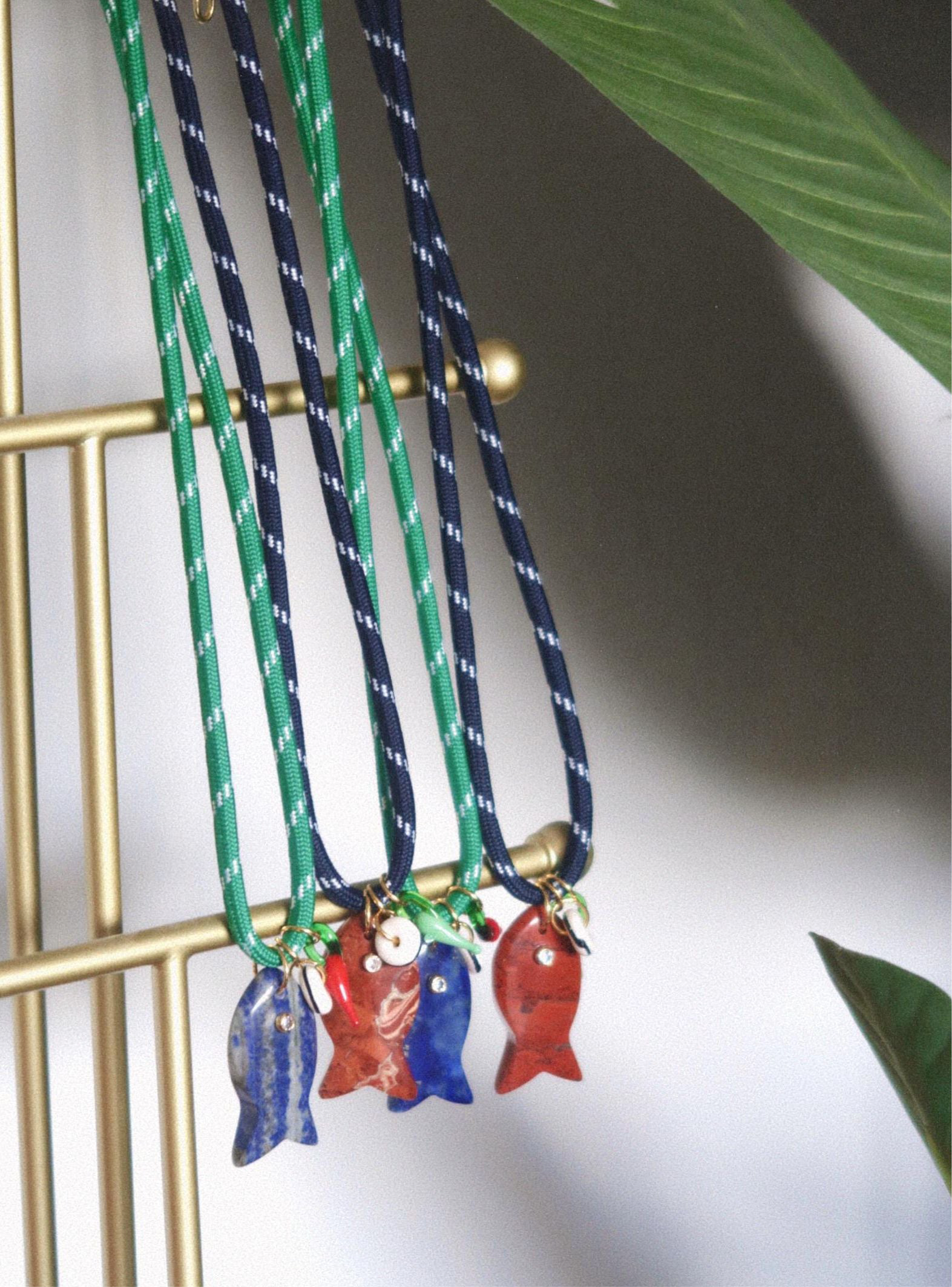 Green Paracord Fishy Necklace