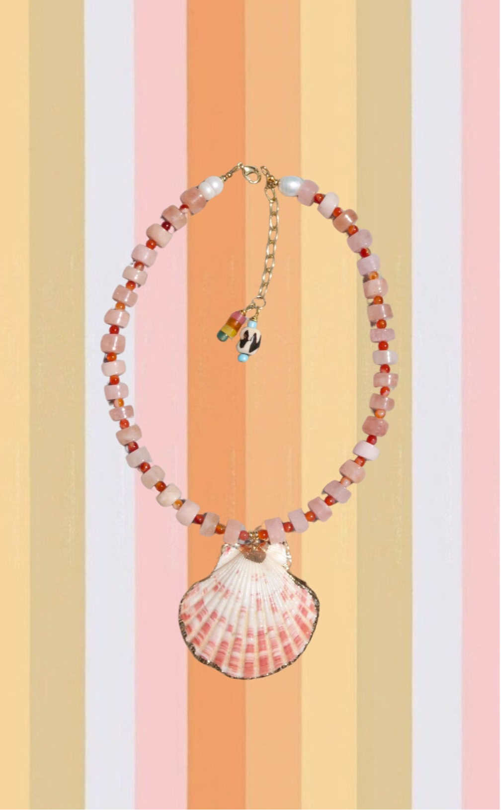 Cora Pink Shell Necklace