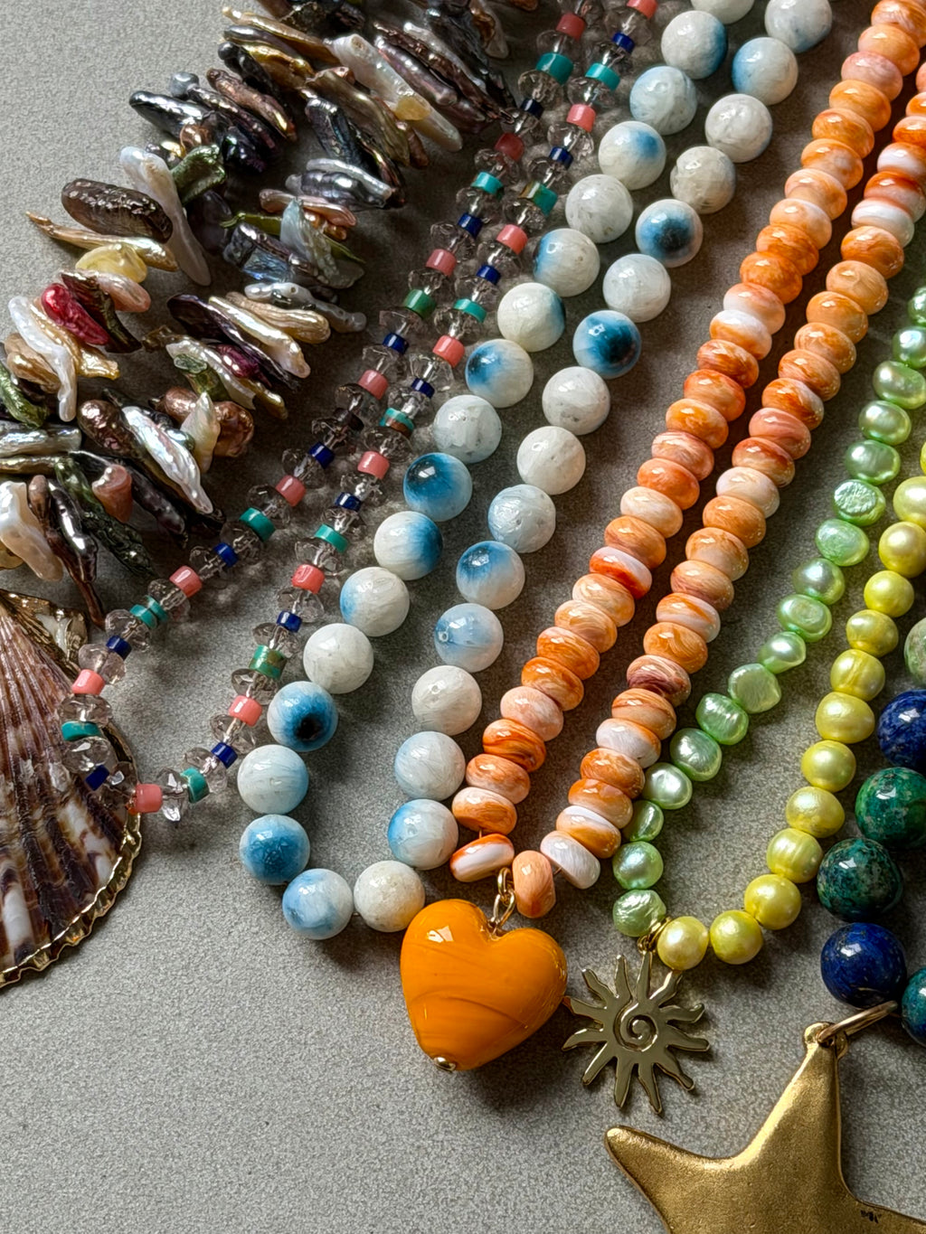 Cornflake Pearl Shell Necklace, 1 of 1