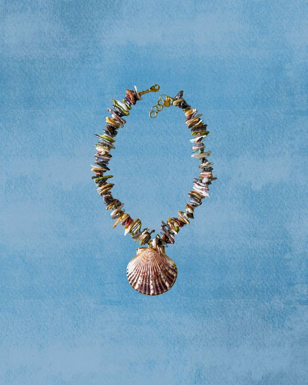 Cornflake Pearl Shell Necklace, 1 of 1