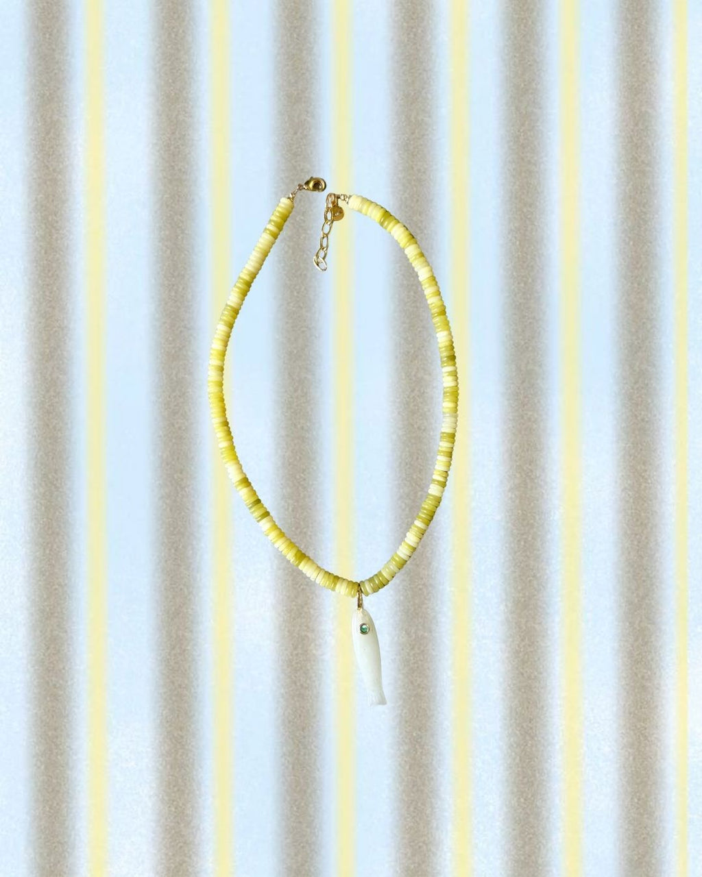 Lime Green Fish Necklace