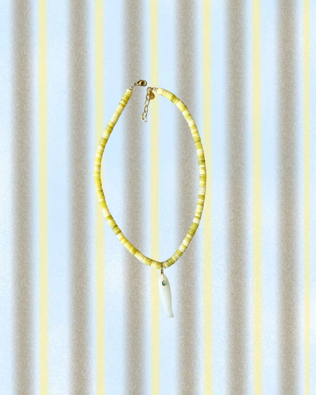 Lime Green Fish Necklace