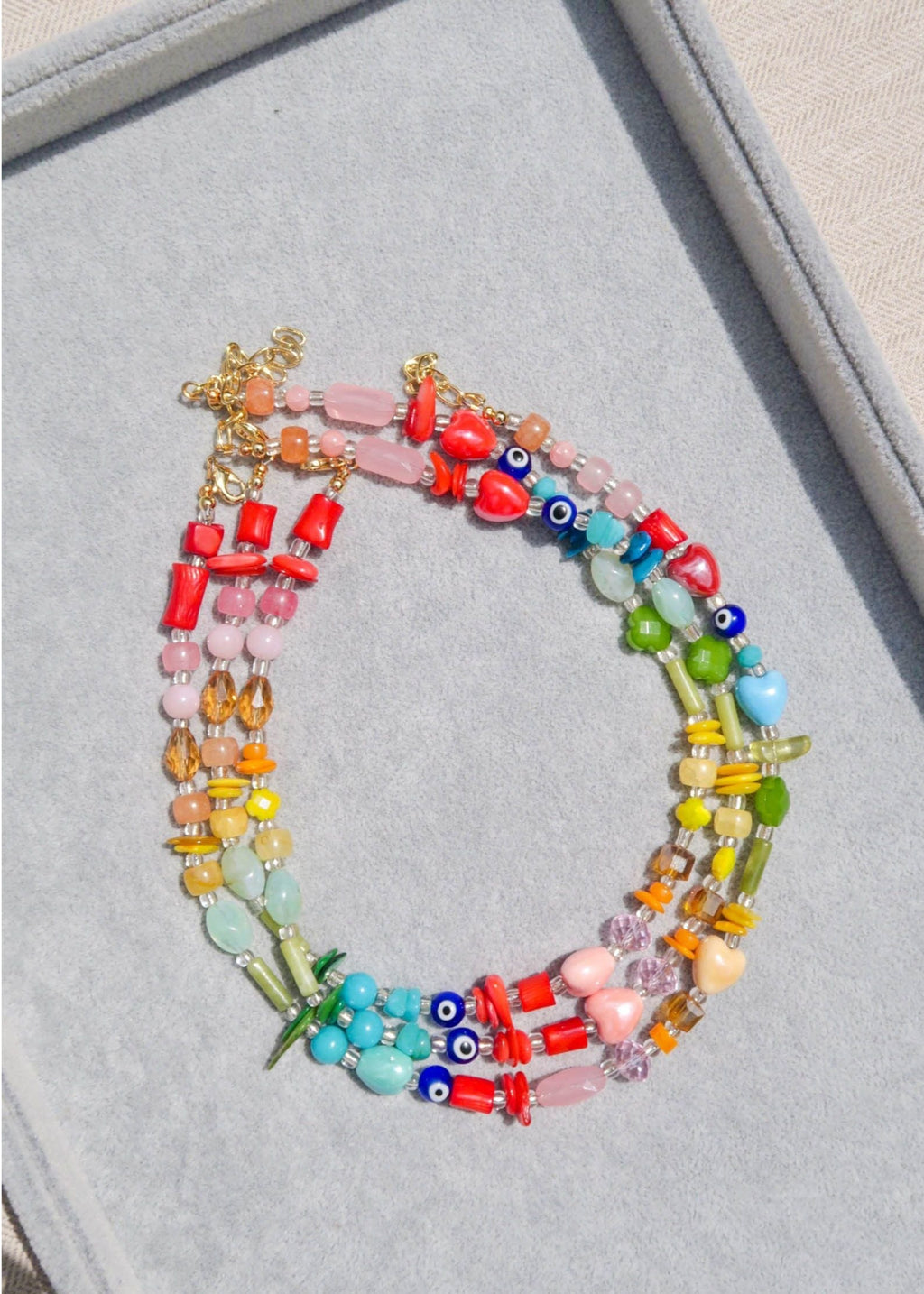 Prismatic Mixed Bead Necklace