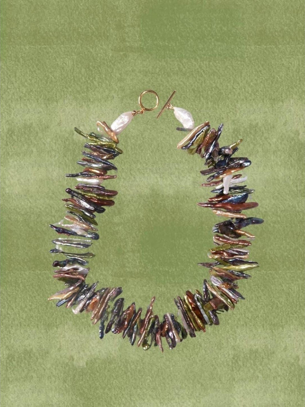 Cornflake Pearl Necklace