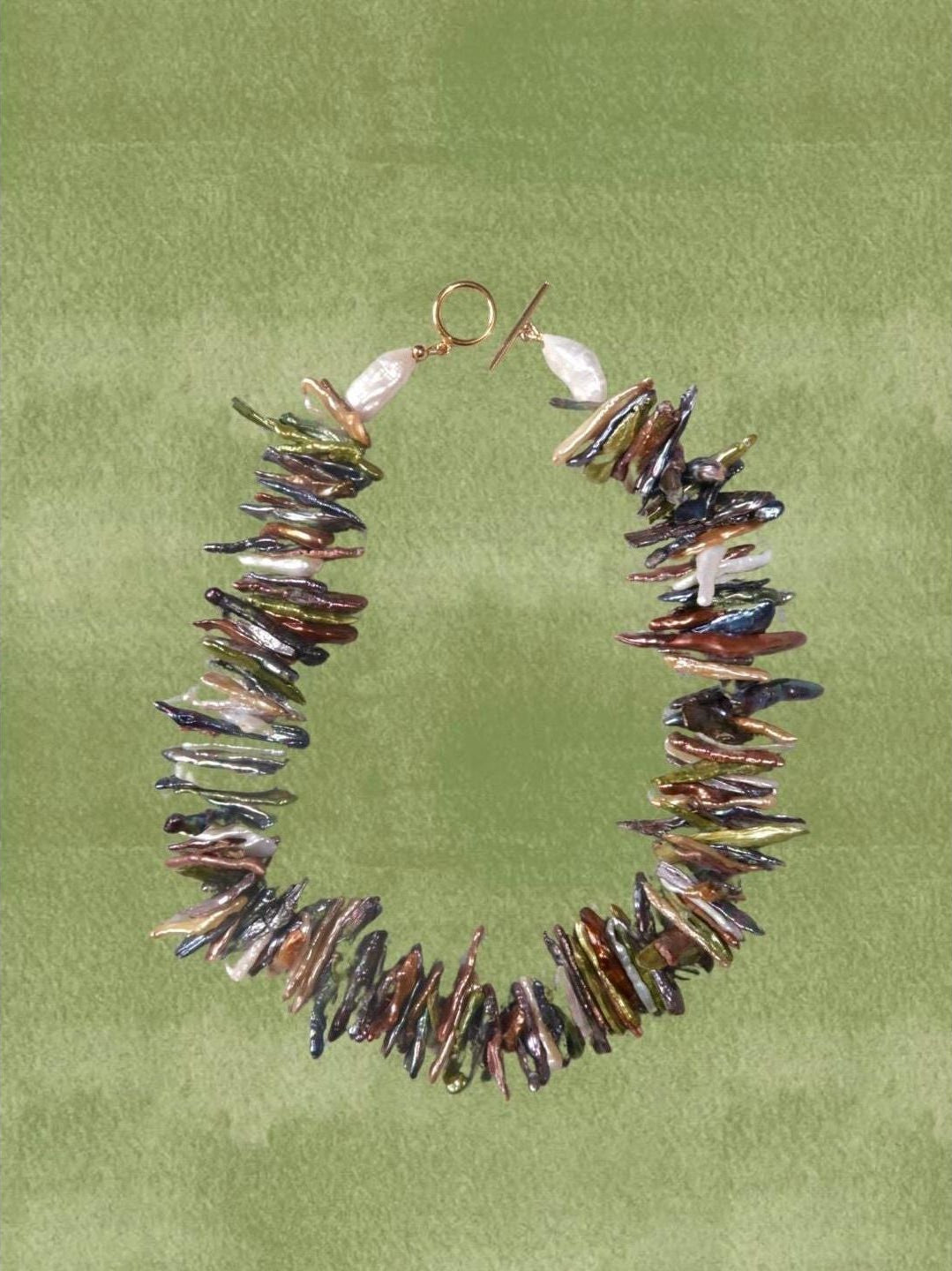 Cornflake Pearl Necklace