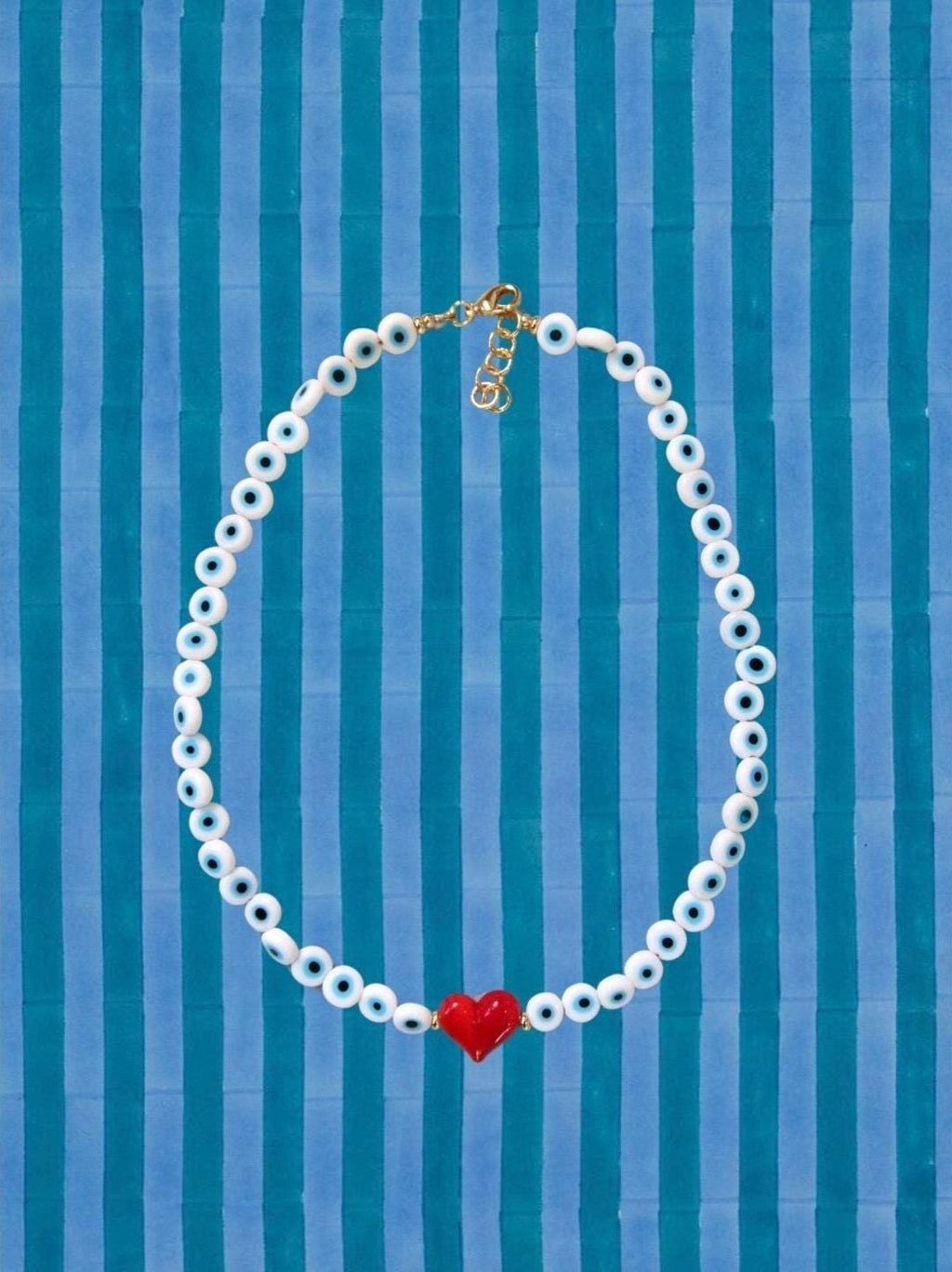 White Evil Eye Necklace