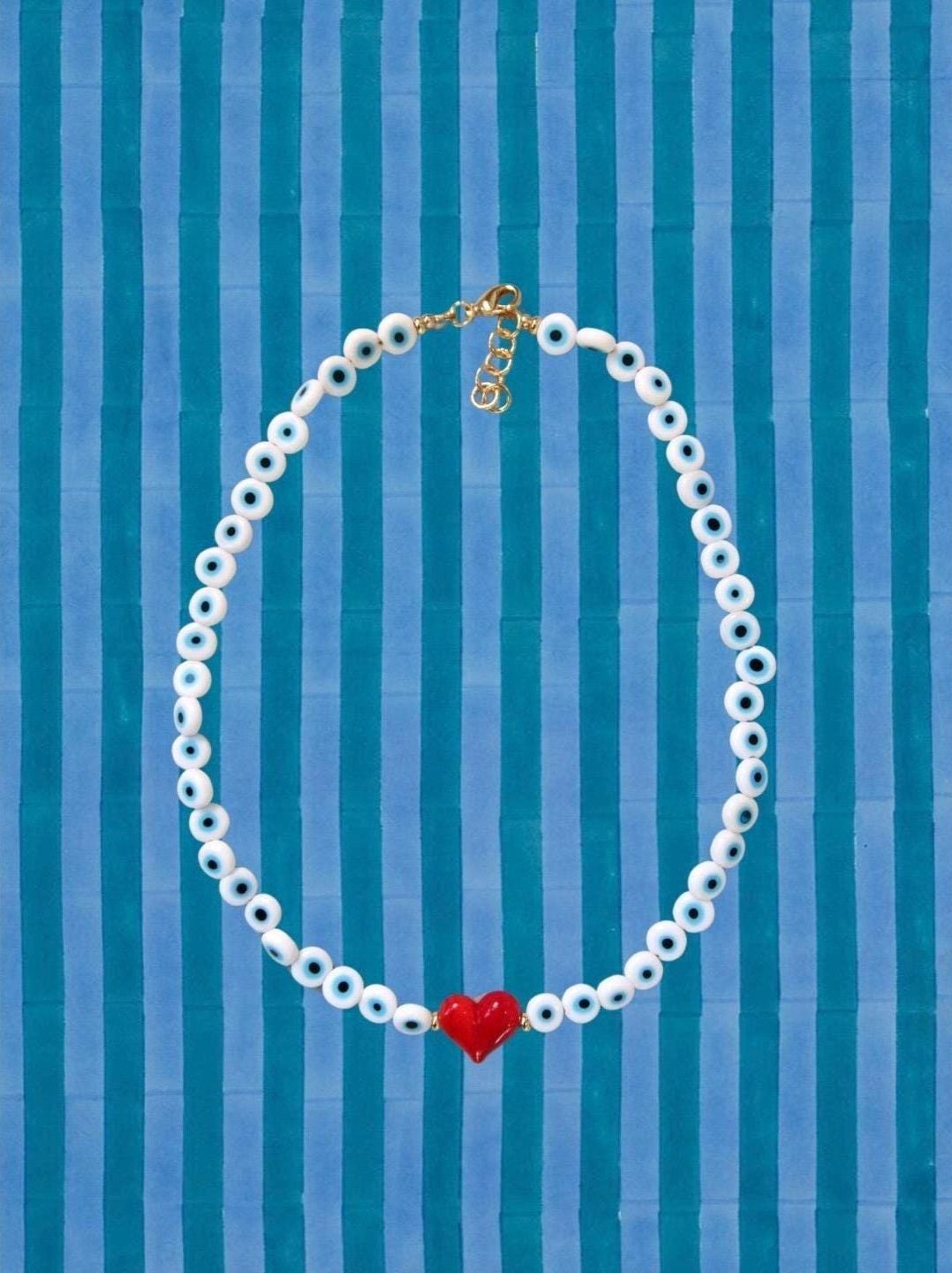 White Evil Eye Necklace