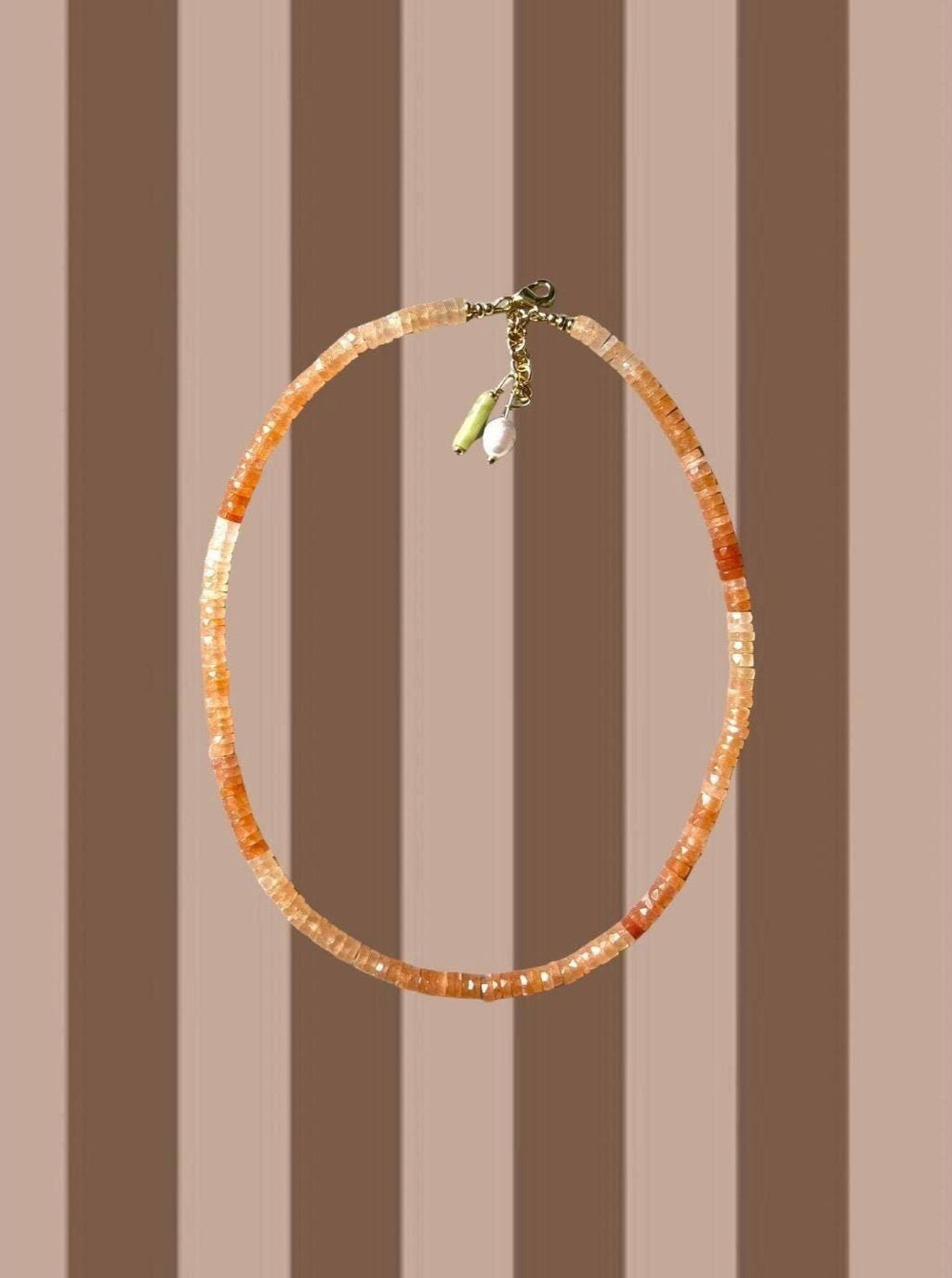 Peach Ombre Gemstone Necklace