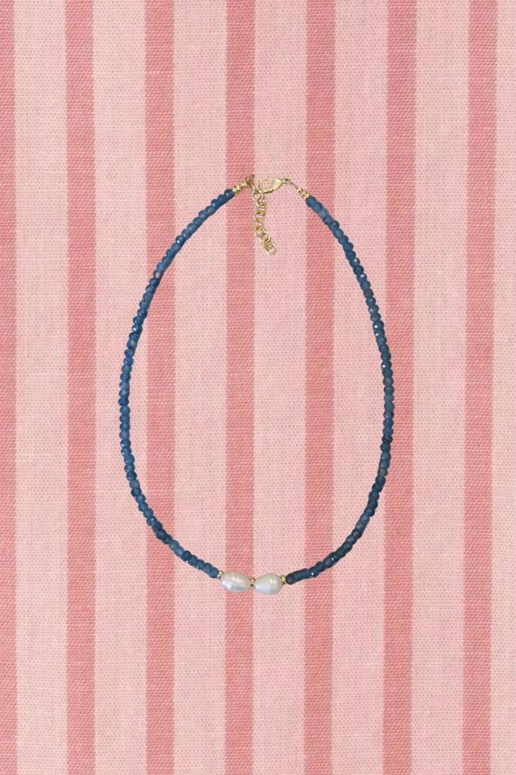 Blue Sapphire Pearl Necklace